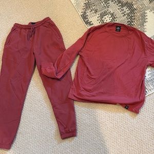 Metal umbrella sweatpants and long sleeve tee